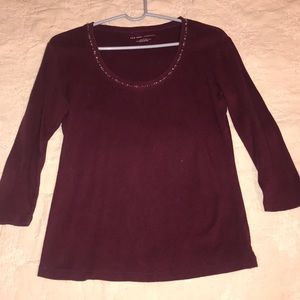 Long sleeve maroon shirt